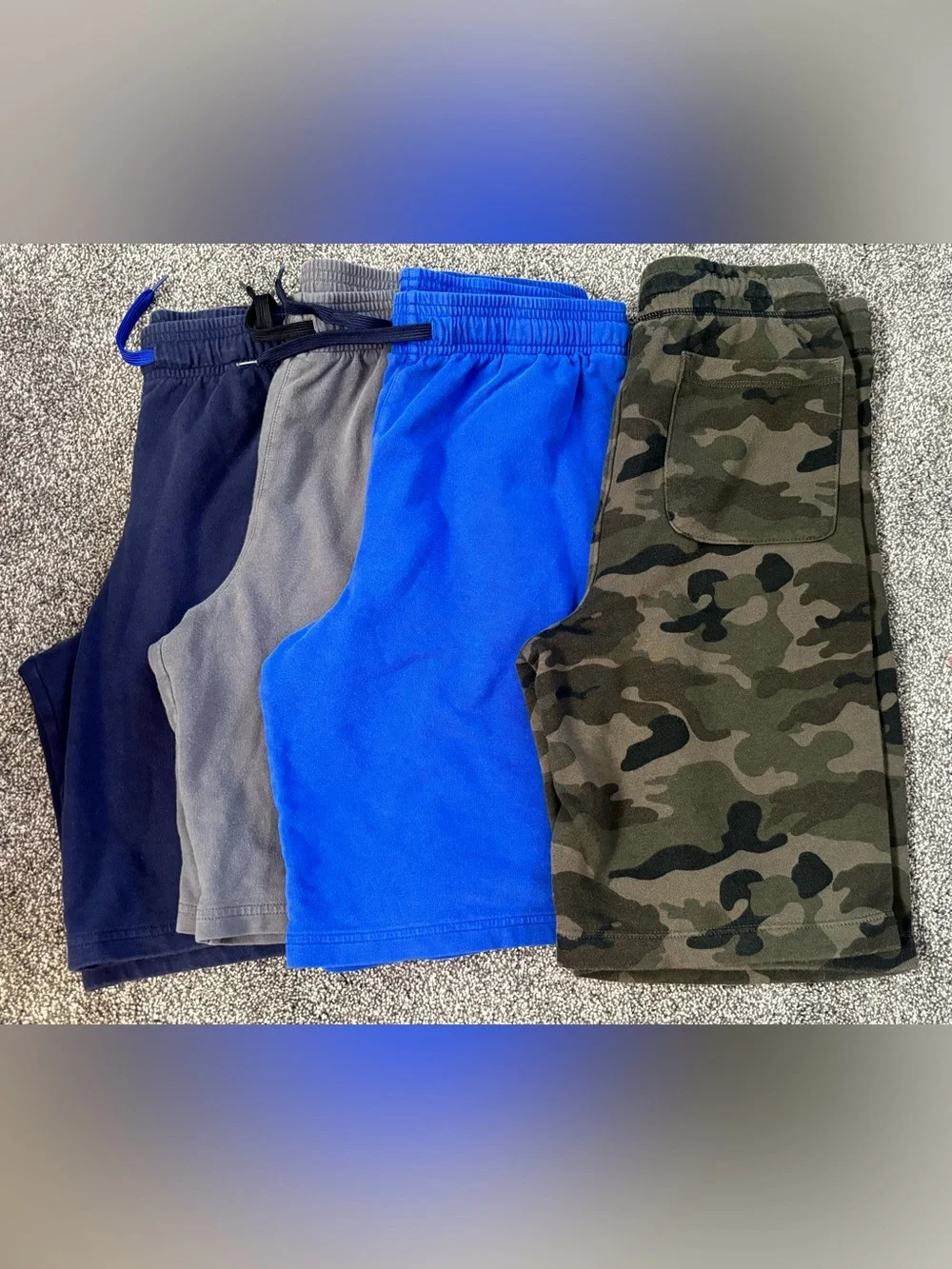 All In Motion / Old Navy Camo (XL)  Pull-On Shorts - Navy, Gray, Royal Blue/ LG